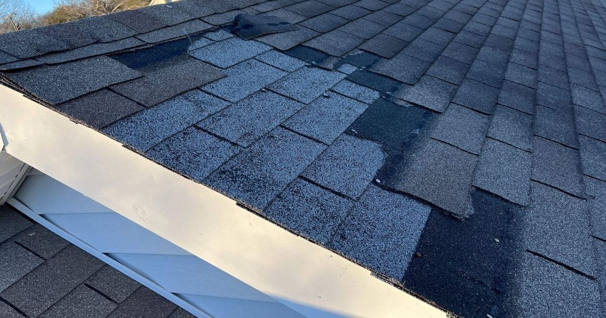 Tornado Roof Damage - Damaged Shingles